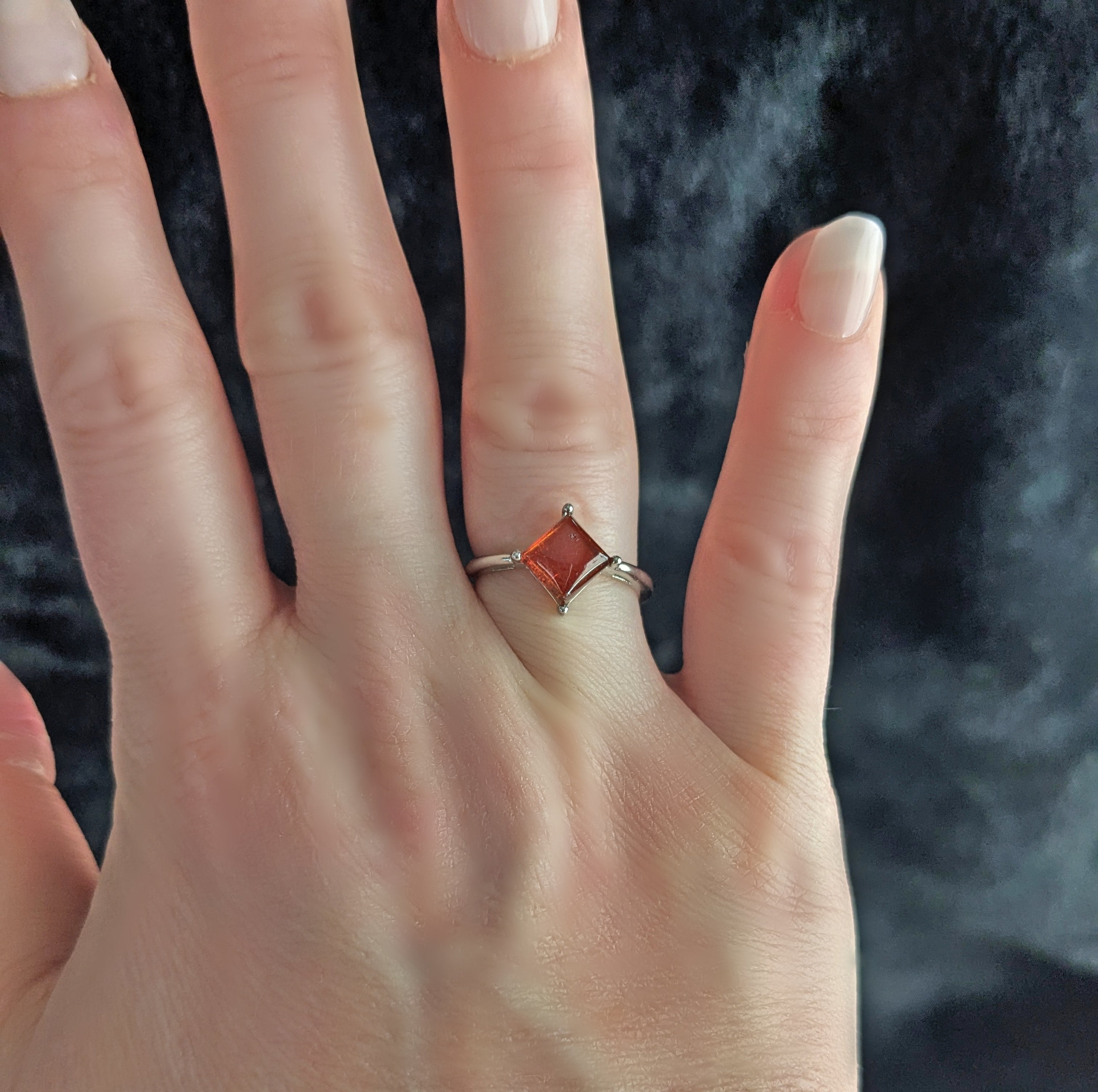 Garnet Adjustable Ring