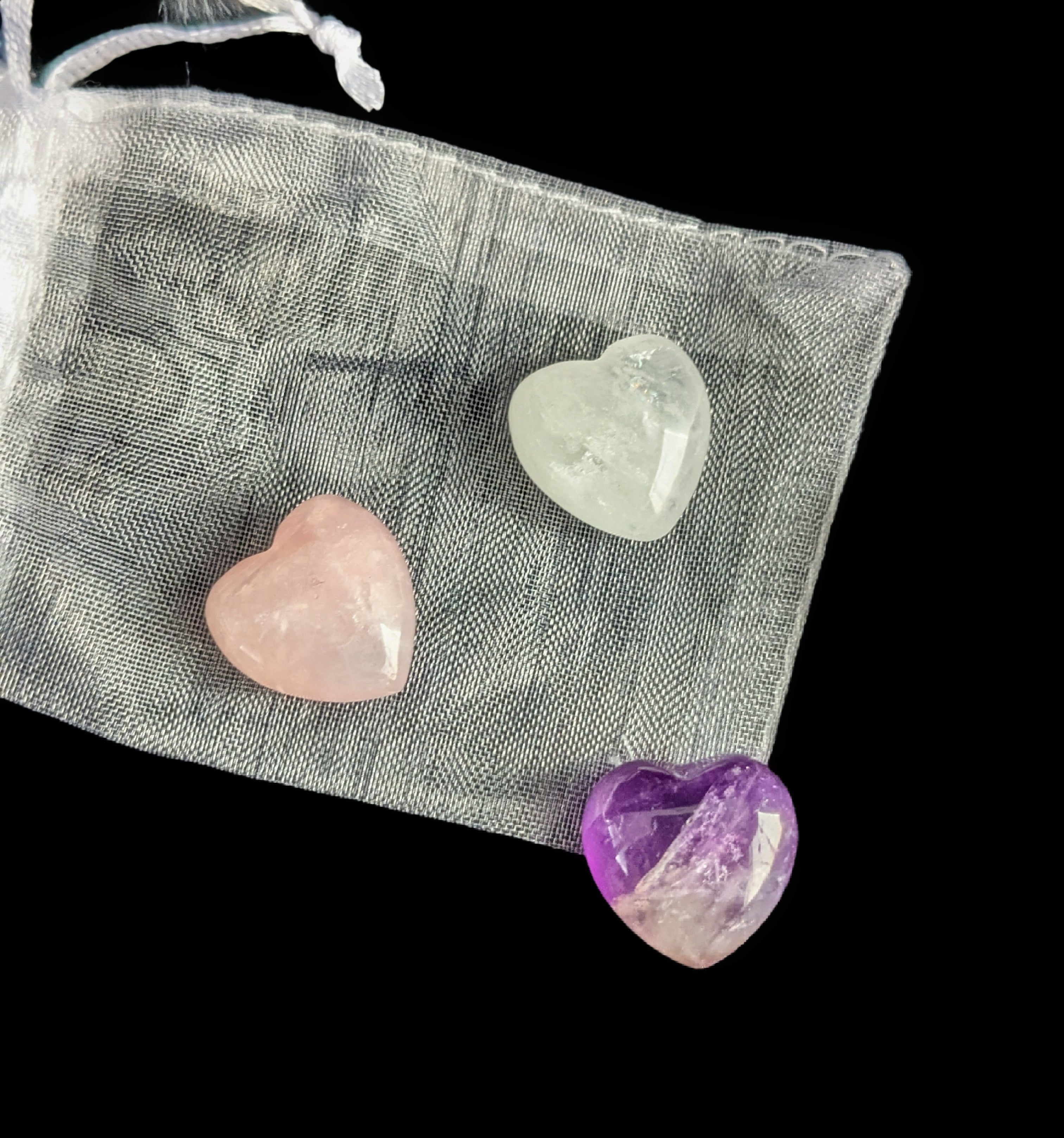 Spiritual Growth and Love Stone Heart Bundle