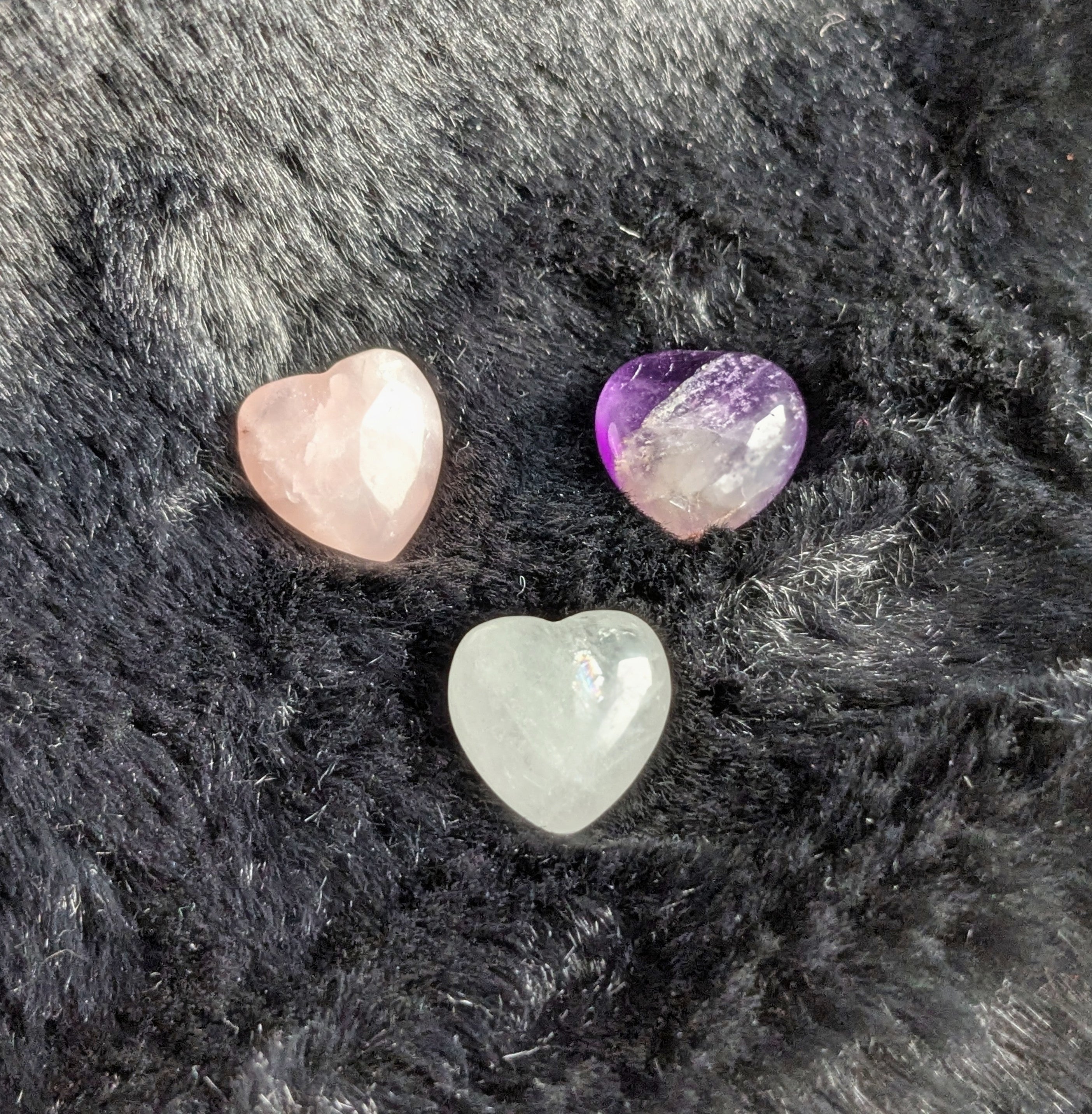 Spiritual Growth and Love Stone Heart Bundle