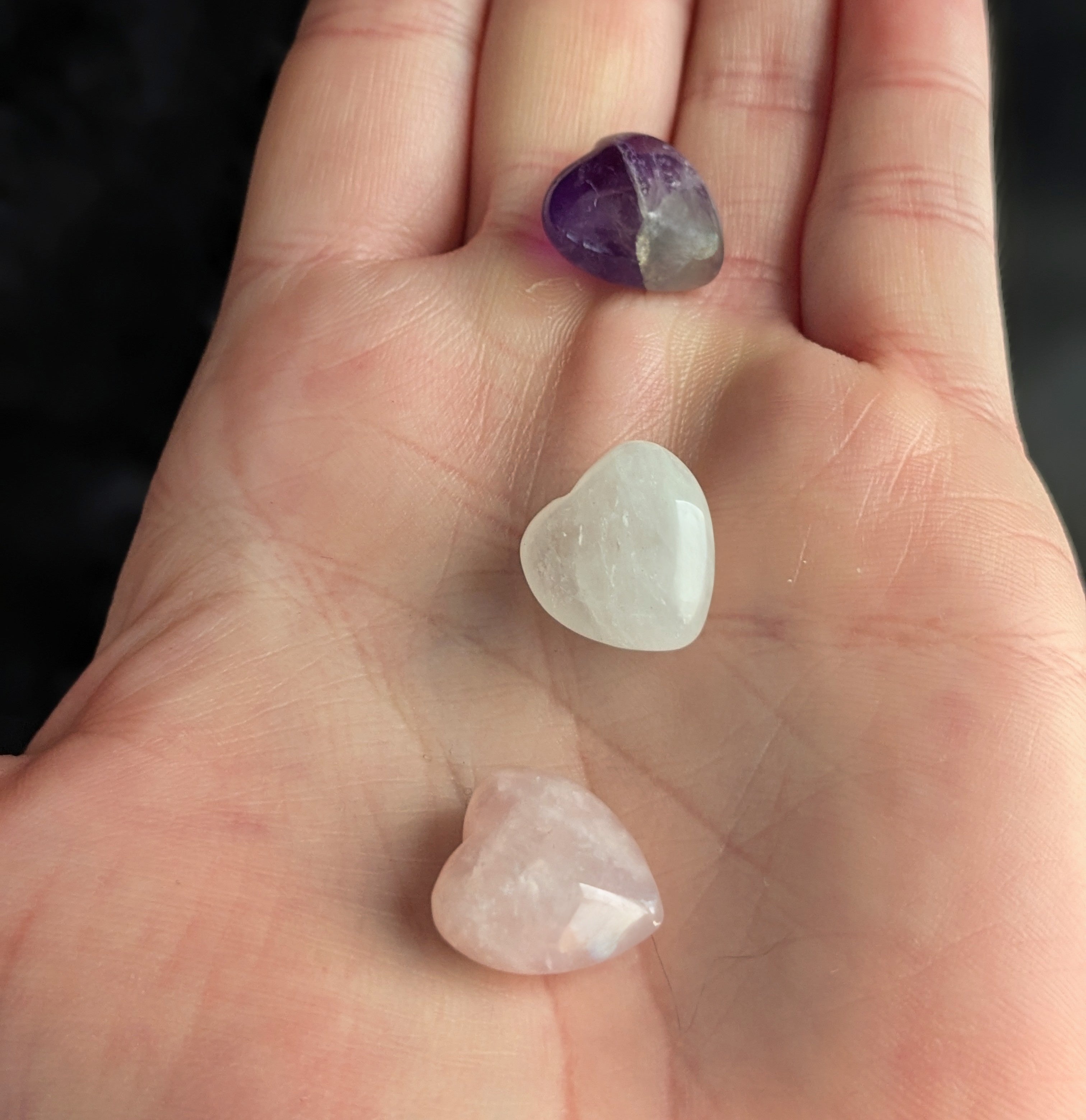 Spiritual Growth and Love Stone Heart Bundle