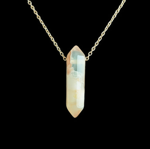 Agate Spike on Gold Colored Chain