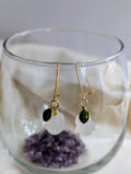 White Quartz Rose Earrings