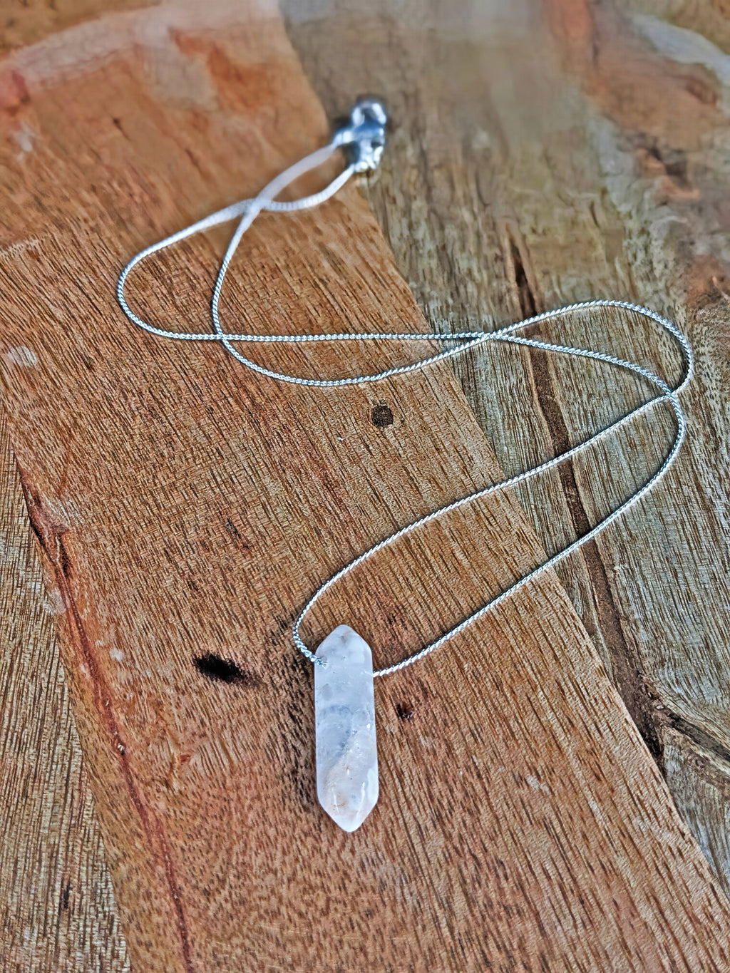 Agate Spike on Sterling Silver Plated Chain