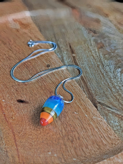 Bullet Chakra Pendant Silver