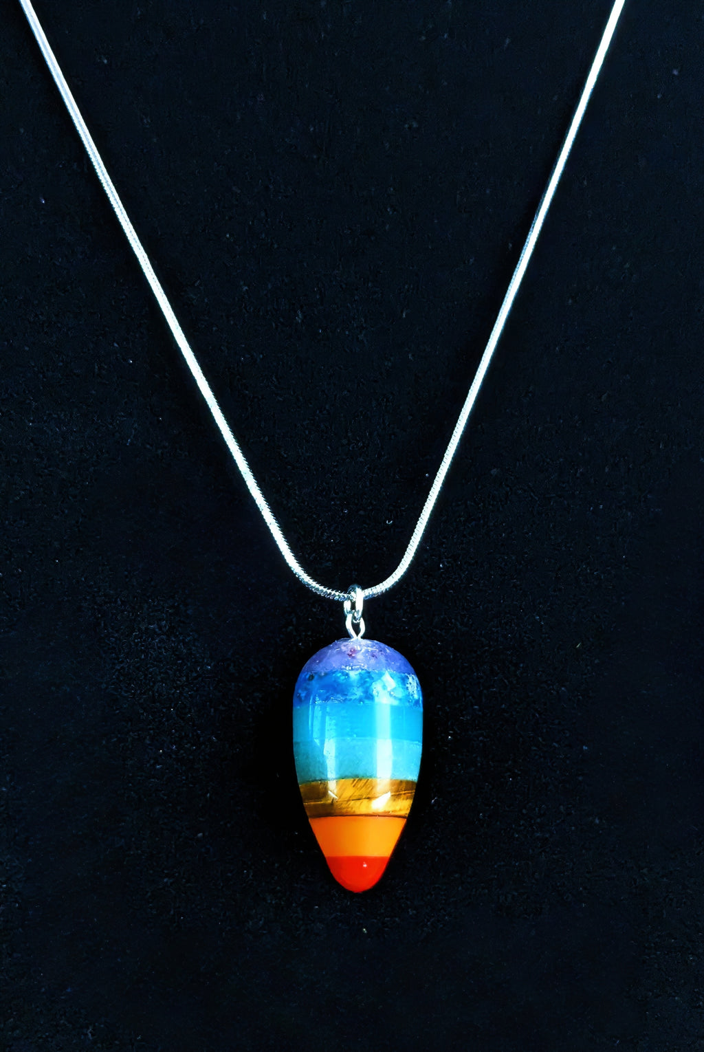 Bullet Chakra Pendant Silver