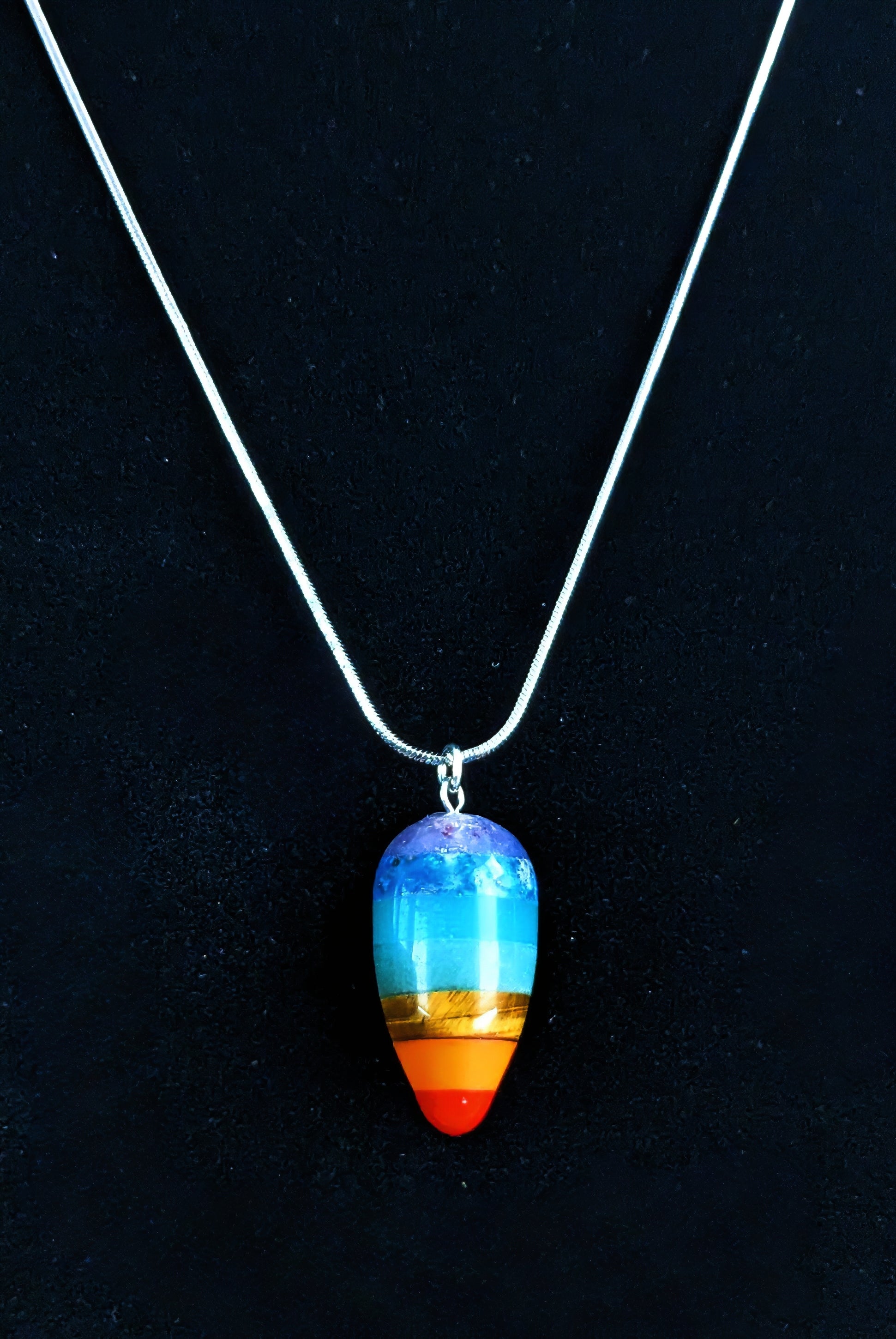 Bullet Chakra Pendant Silver