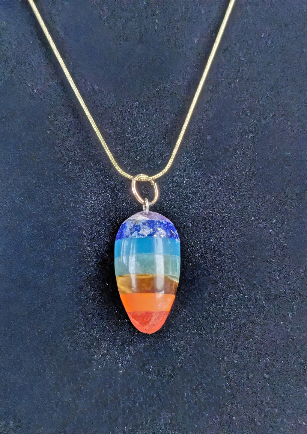 Bullet Chakra Pendant Gold