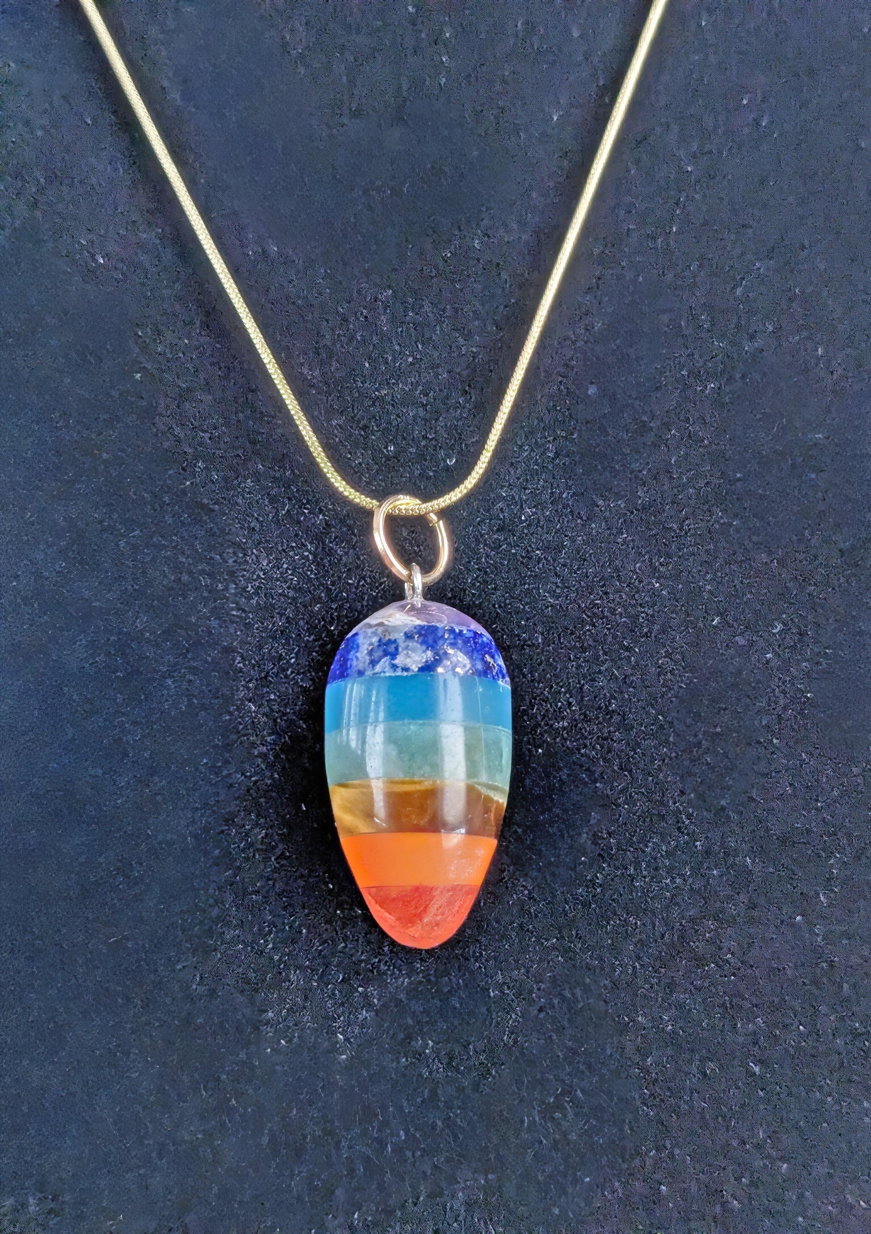 Bullet Chakra Pendant Gold