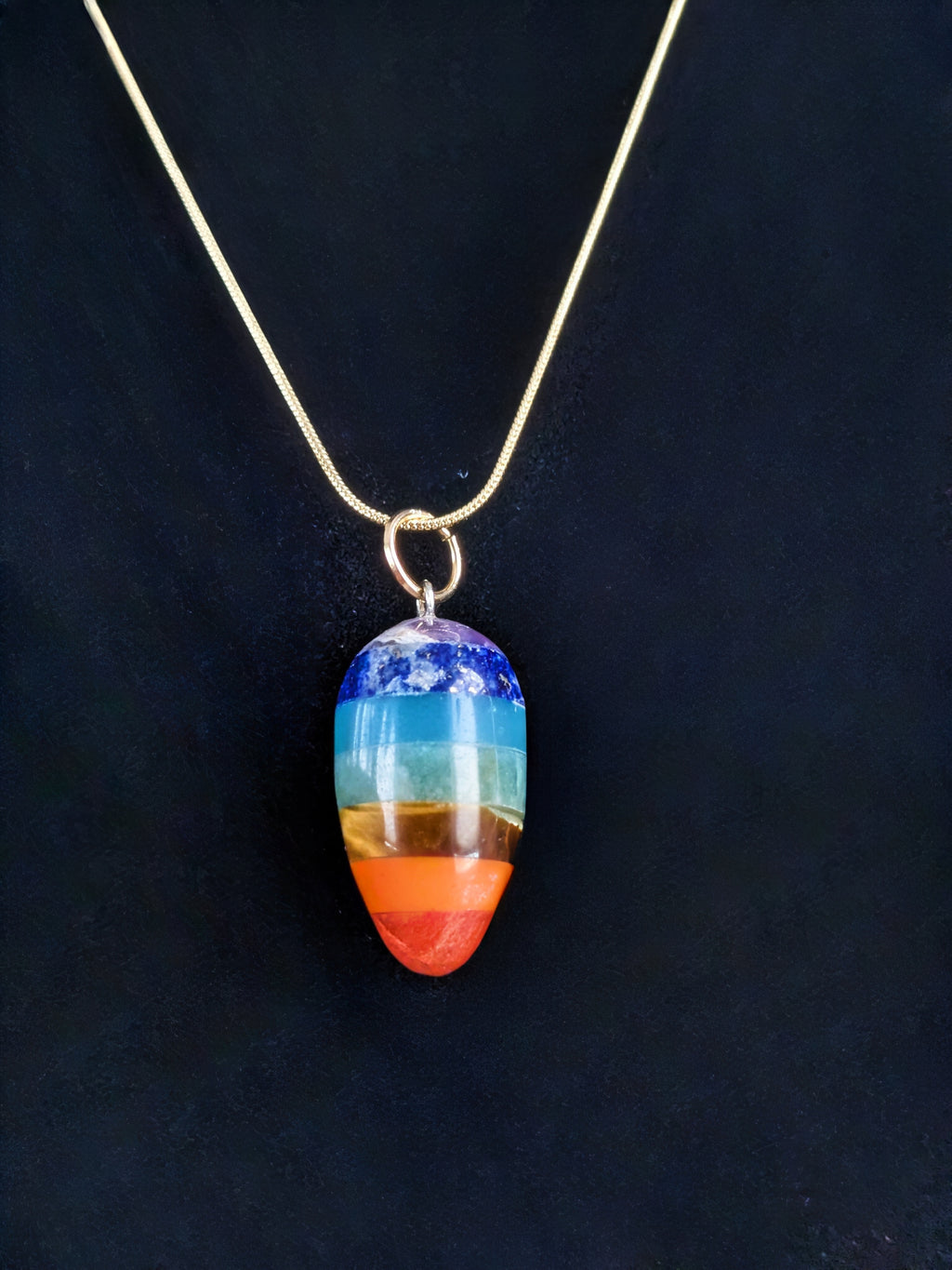 Bullet Chakra Pendant Gold