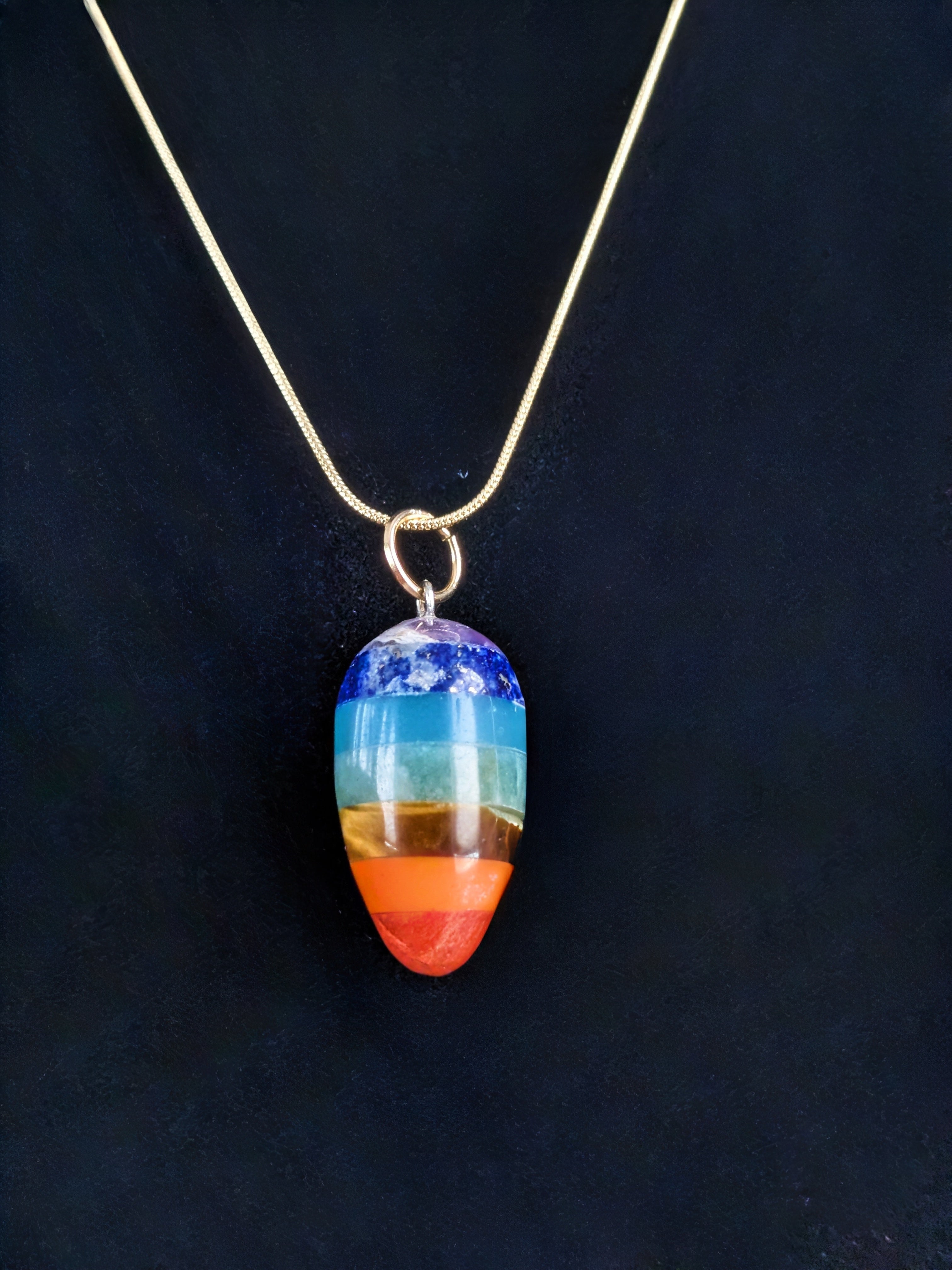 Bullet Chakra Pendant Gold