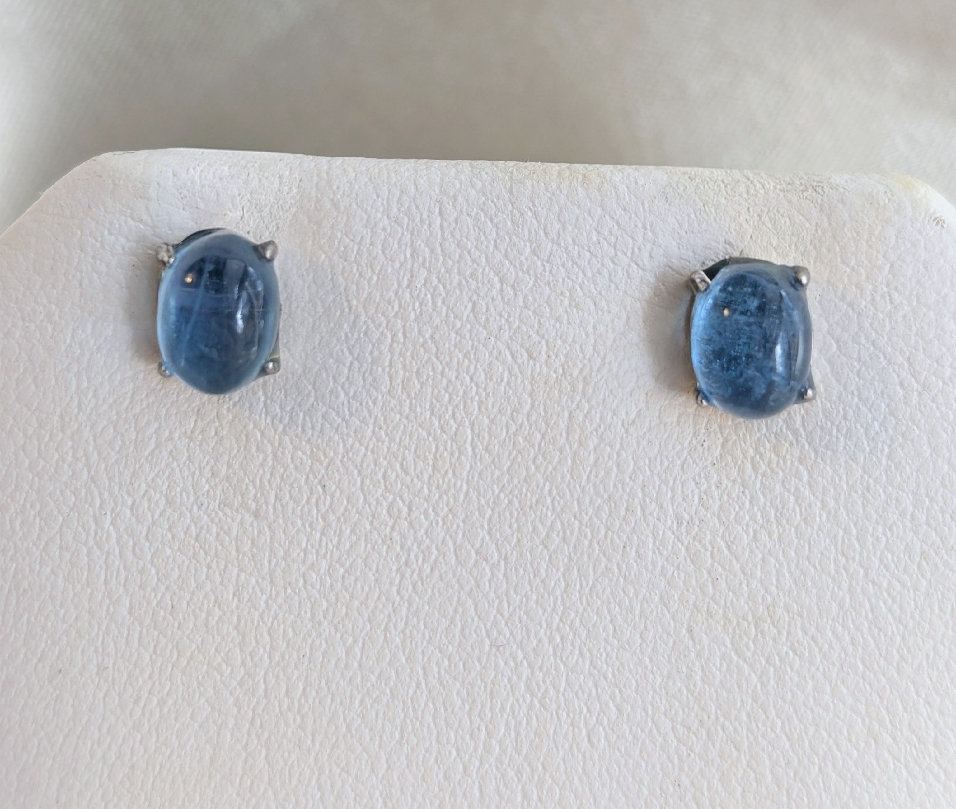 Aquamarine Sterling Silver Studs